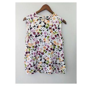 Equipment Kyle Floral Silk Sleeveless Top